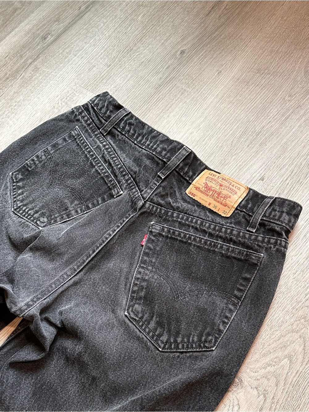 Vintage Levi's 550s Men's Faded Black Wash Jeans